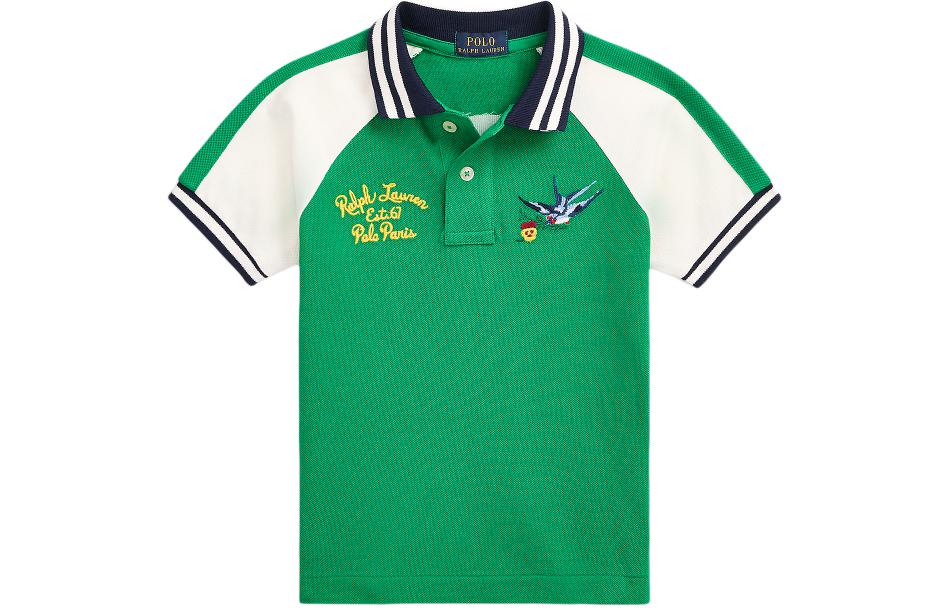 Polo Ralph Lauren Детская поло весна-лето 2024 зеленая — фото 3