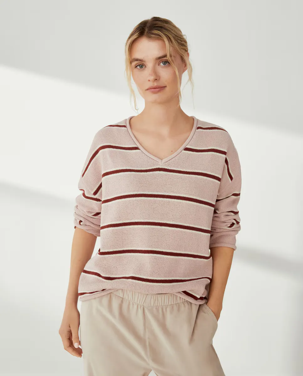 

Кашемировый свитер из матовой синели Southern Cotton, розовый