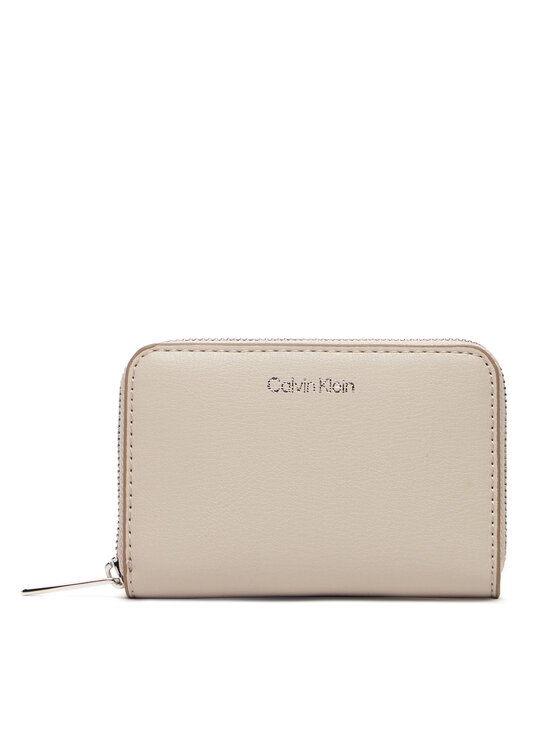

Большой женский кошелек Foil Logo Medium Zip Around LV04F1091G Calvin Klein, бежевый
