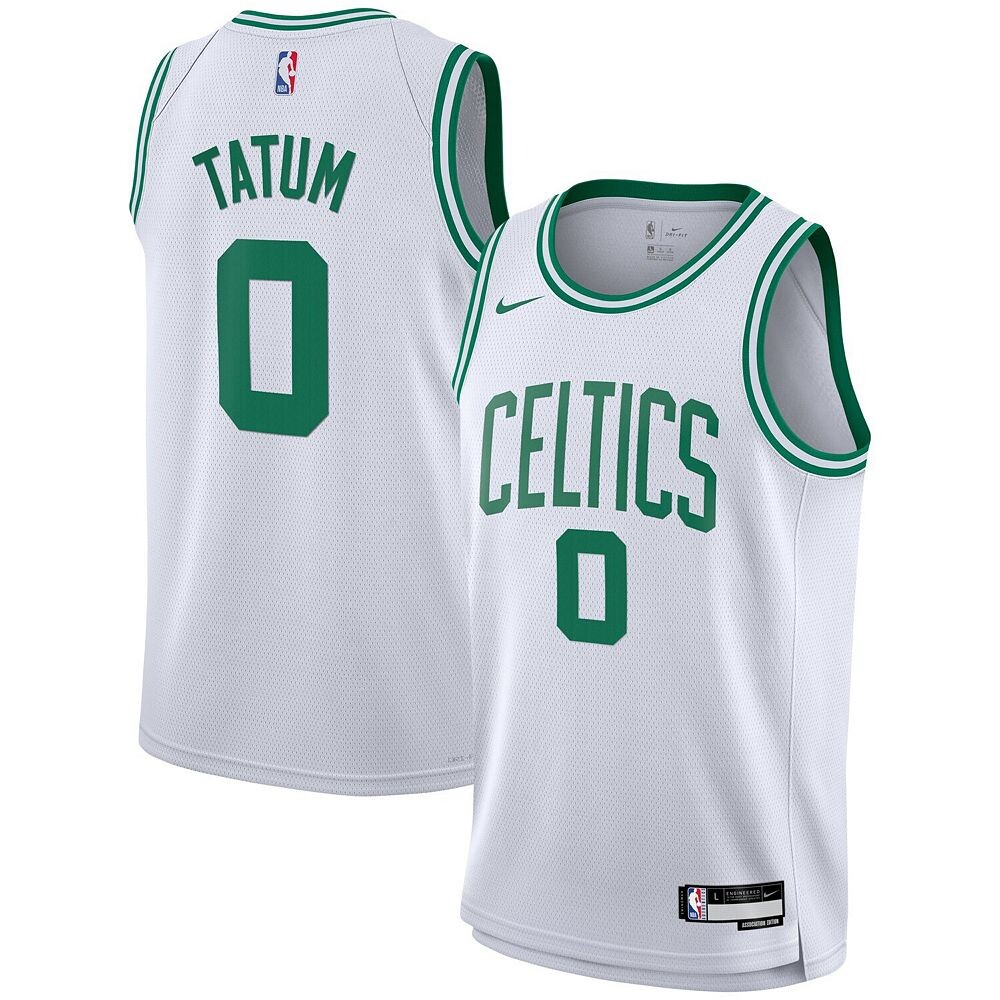

Молодежная белая майка Nike Jayson Tatum Boston Celtics Swingman — Association Edition, цвет Cel White
