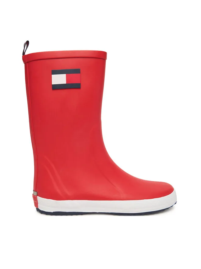 Tommy Hilfiger Дождевые сапоги Flag T3XC-33923-0047 D, красные