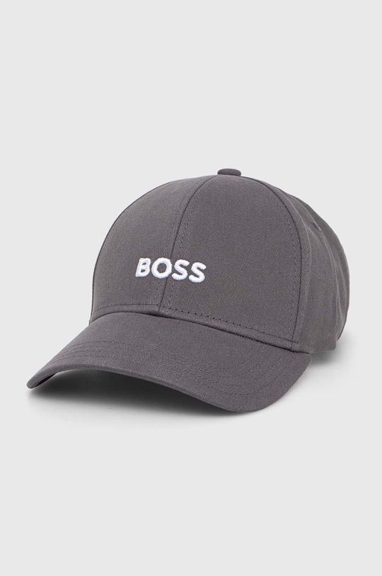 

Хлопковая бейсболка Boss, серый