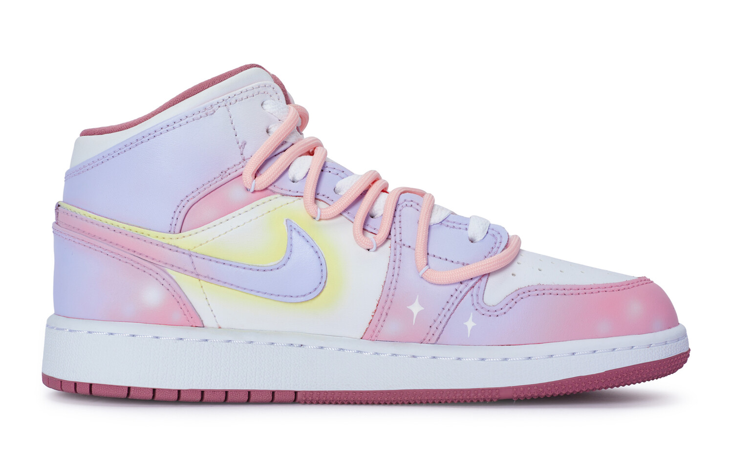 

Кроссовки Air JORDAN 1 Vintage Basketball Shoes Women's Mid-Top White Purple