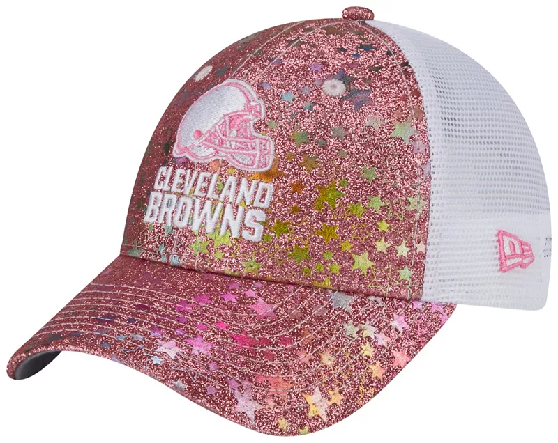 

Розовая регулируемая шапка New Era Youth Cleveland Browns Sparkle 9Forty Pink