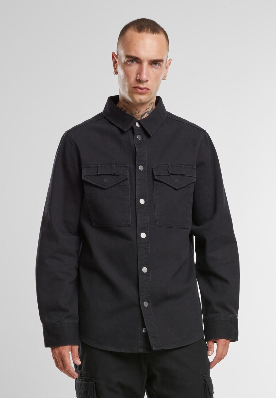 Повседневная рубашка Brandit Comfort fit Button Up Shirt, черный — фото 2