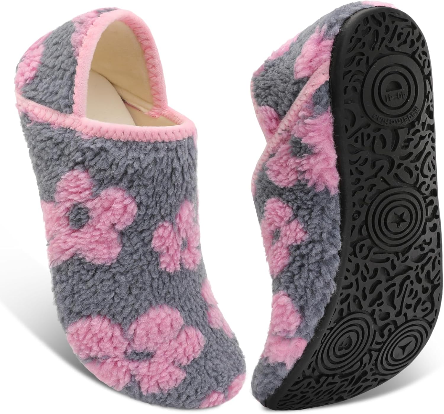 

Женские и мужские тапочки Fires с резиновой подошвой, мягкие и легкие, домашние носочные тапочки для носки дома, нескользящие для использования внутри и снаружи, Pflower