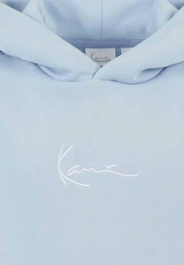 Небольшая фирменная базовая детская толстовка Karl Kani, Light Blue — фото 3