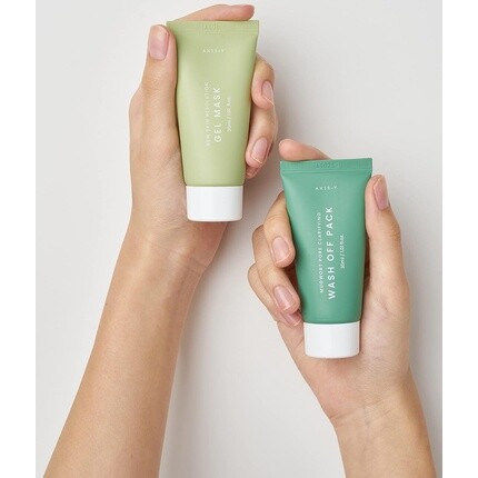 Набор Axis-Y — Mask Now Glow Later Wash Off Mask Duo Set Clay Gel Mugwort Korean Skincare 30 мл — фото 3
