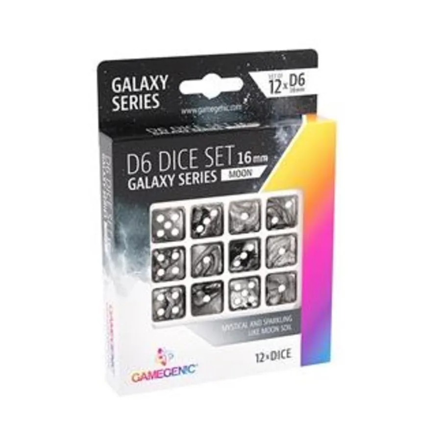 

Набор кубиков d6 16 мм — Луна (12), Dice (GameGenic)