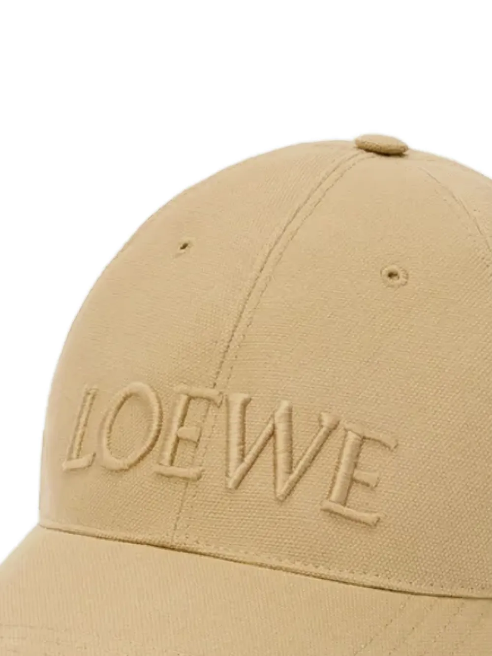 Бейсболка с вышитым логотипом LOEWE, бежевый — фото 2