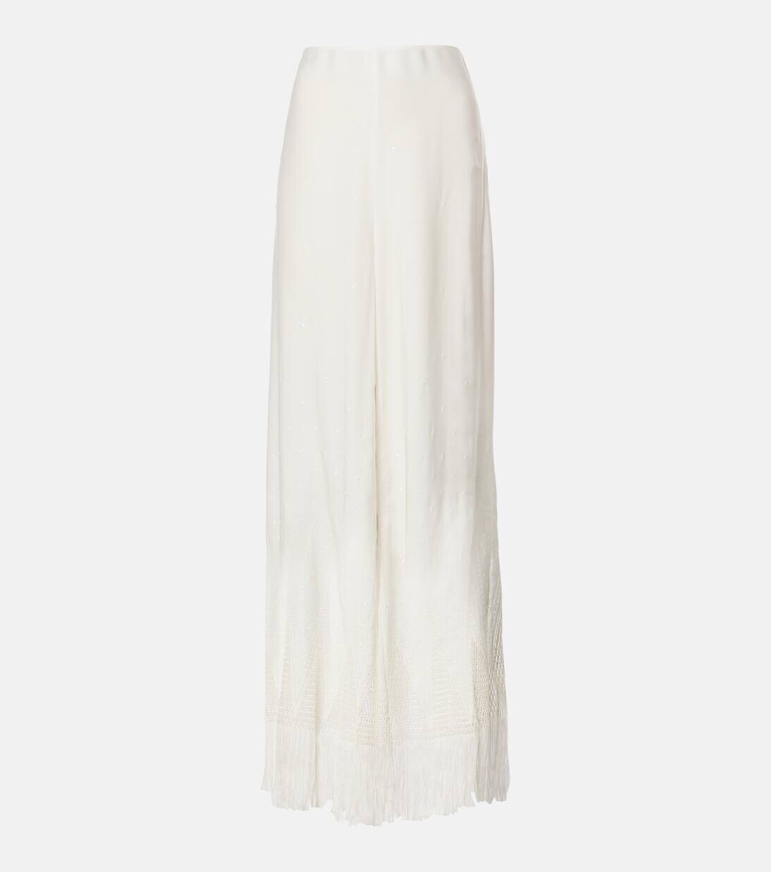 

Широкие брюки с бахромой Stella Mccartney, белый