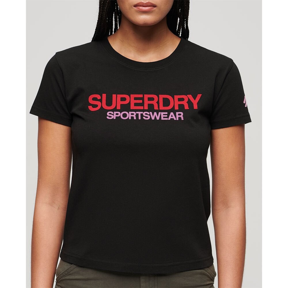 

Футболка с коротким рукавом Superdry Sportswear Logo Fitted, черный