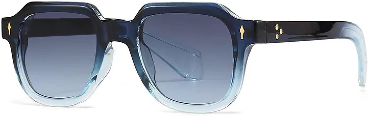 

Солнцезащитные очки с защитой UV400 | Линзы с градиентом и металлическими заклепками в стиле панк | Для женщин и мужчин, для занятий спортом на открытом воздухе и вождения DSVIGF, Transblue