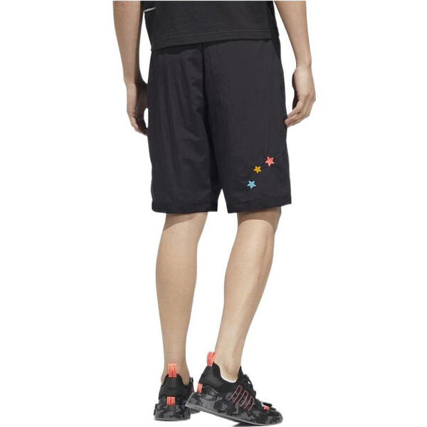 Шорты men's originals y2k shorts 2 solid color logo pattern straight sports black Adidas, мультиколор — фото 3