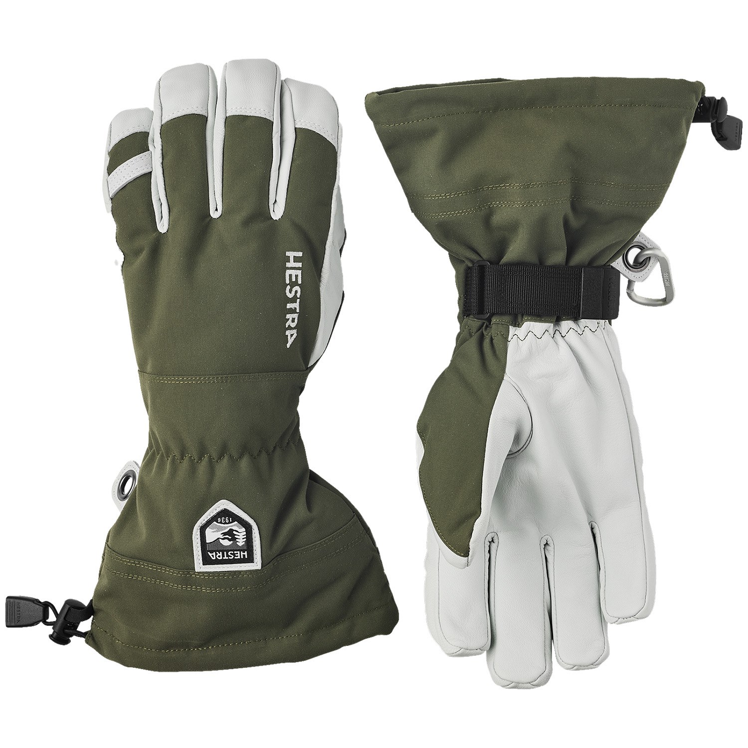 

Перчатки Hestra Army Leather Heli Ski 5-Finger, цвет Olive