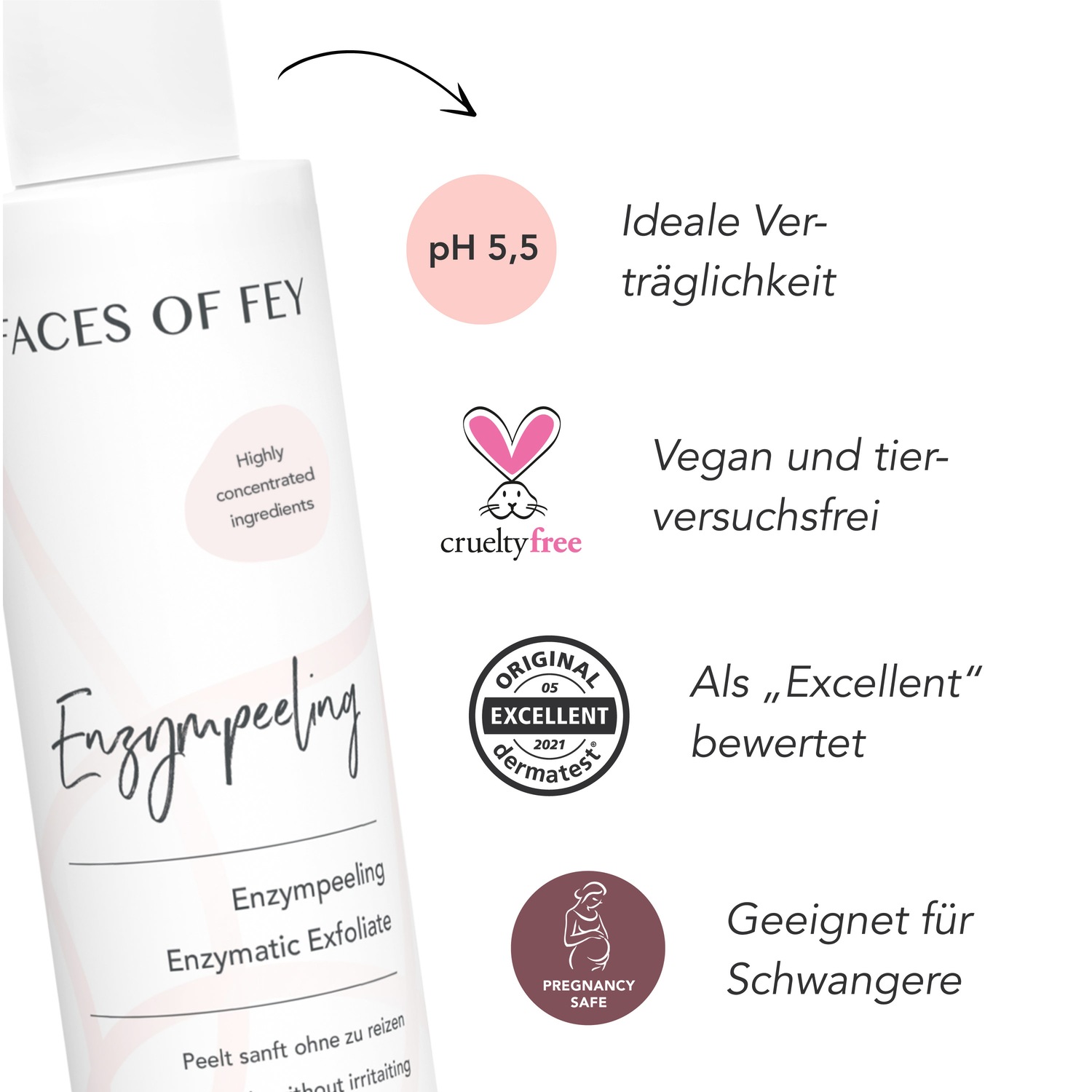 Скраб для лица enzympeeling 100 ml Faces Of Fey, объем 100 мл — фото 4