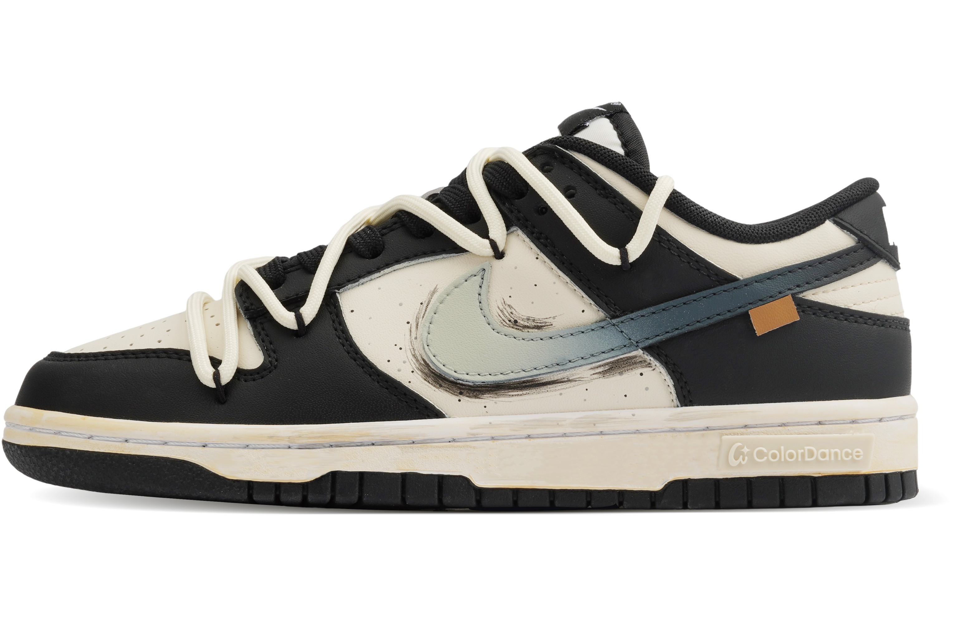 

Nike Детские кроссовки для скейтбординга Dunk 806 Star Moxuan с противоскользящей подошвой, износостойкие, черные, бежевые, подростковые