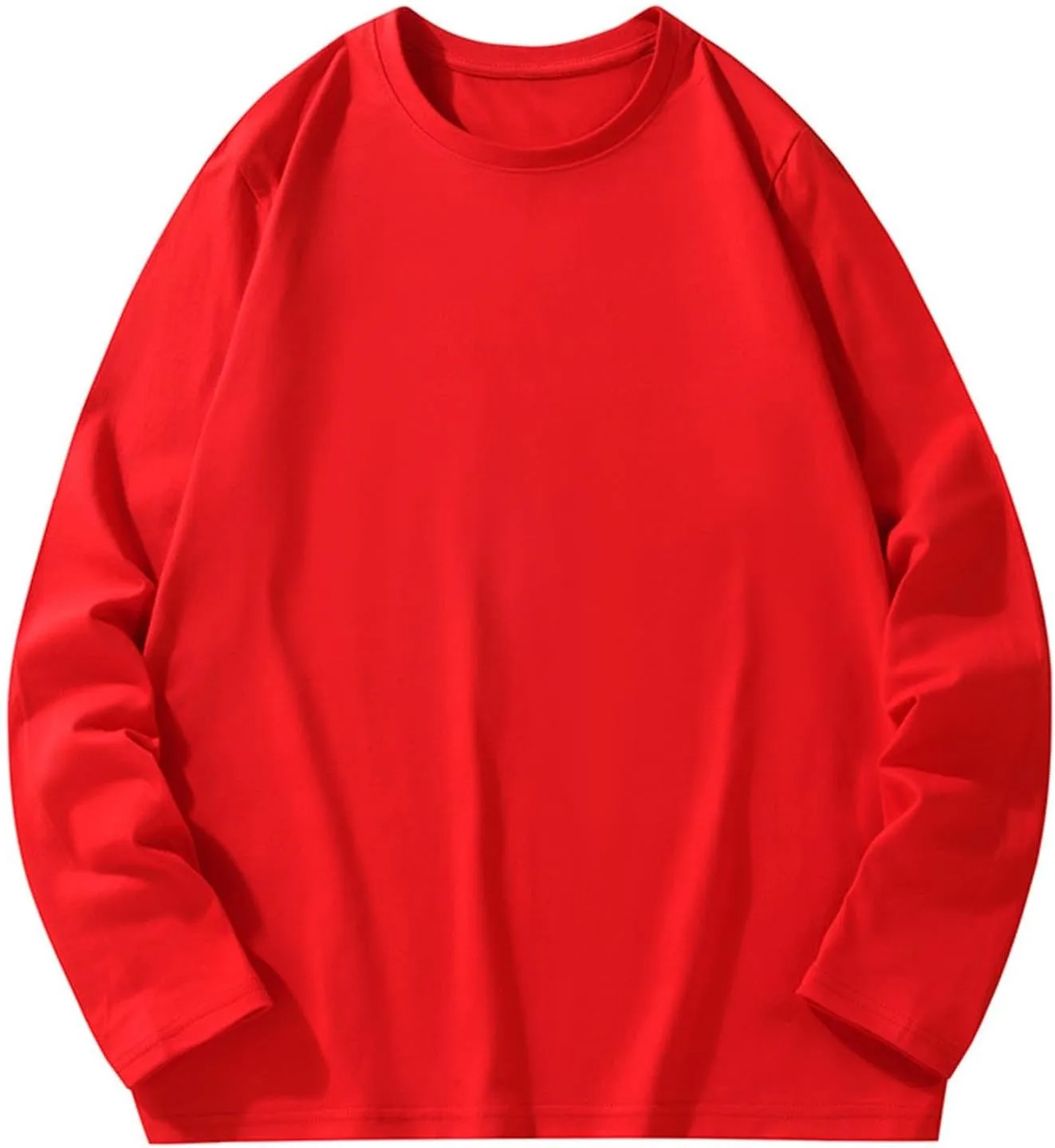 

Мужская футболка с круглым вырезом Regular Fit, длинный рукав, легкая