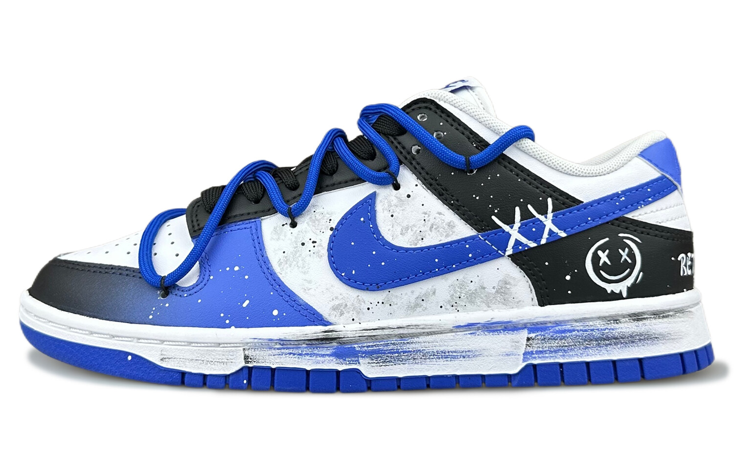 

Кроссовки Nike Dunk Skateboarding Shoes Women's Low-top Blue/white, белый/синий