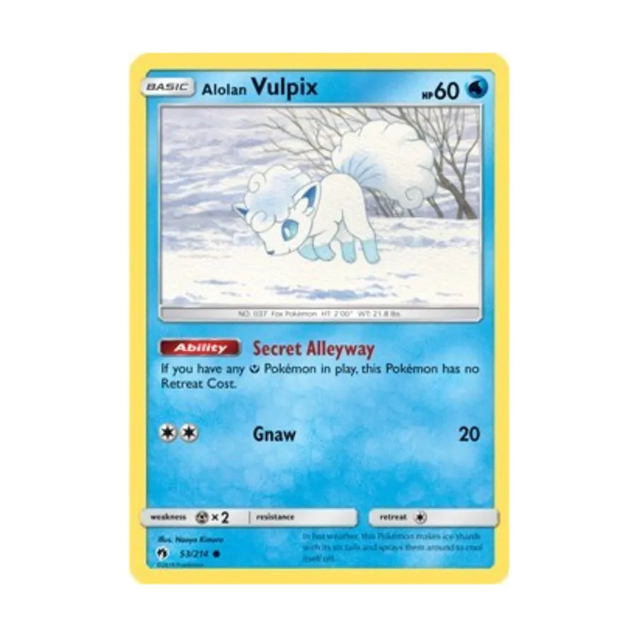 

CCG Алолан Вульпикс (К) #53, Pokemon - SM - Lost Thunder - Singles