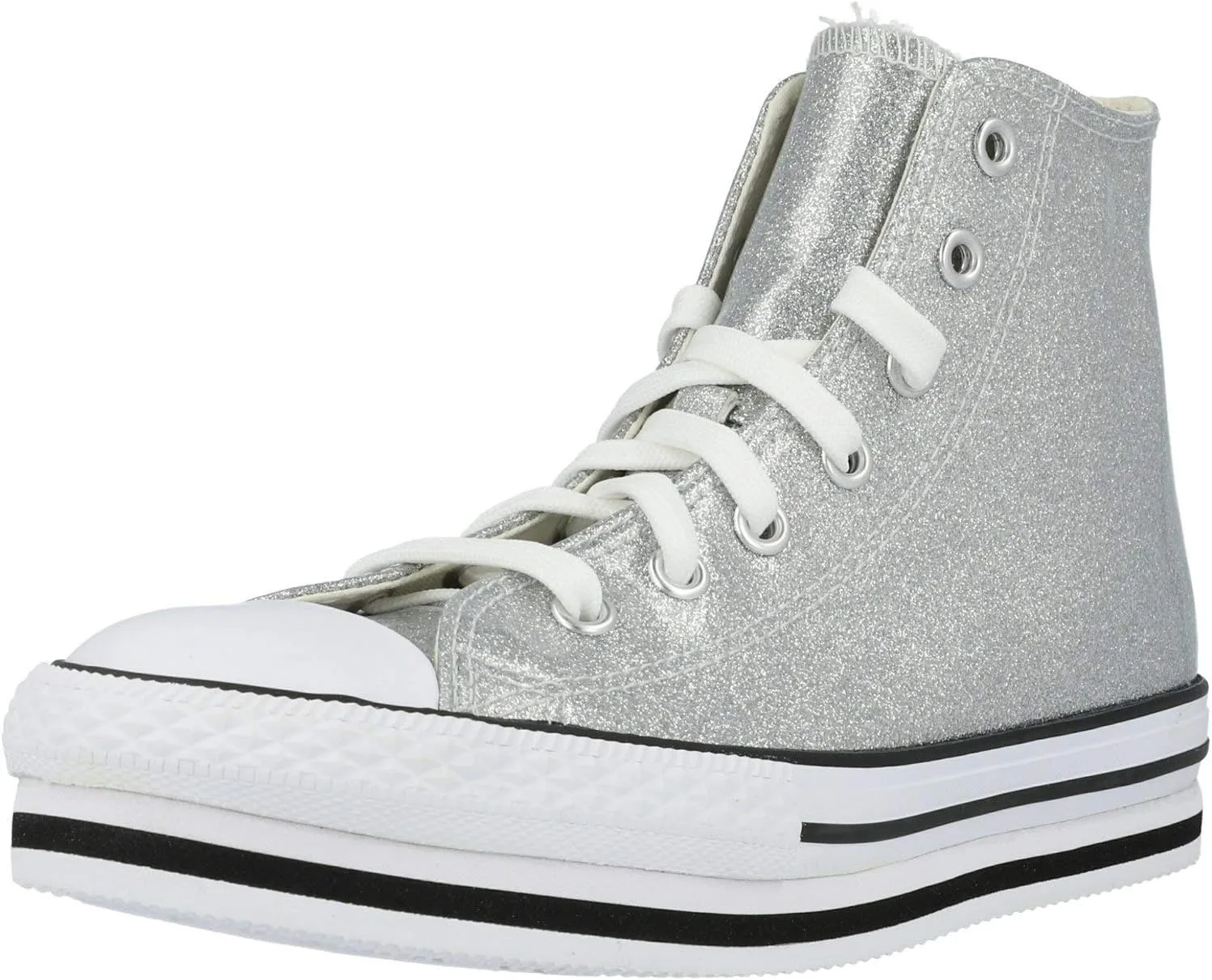 Детские кроссовки Converse на платформе из материала EVA, модель HI 666400C, серебристые