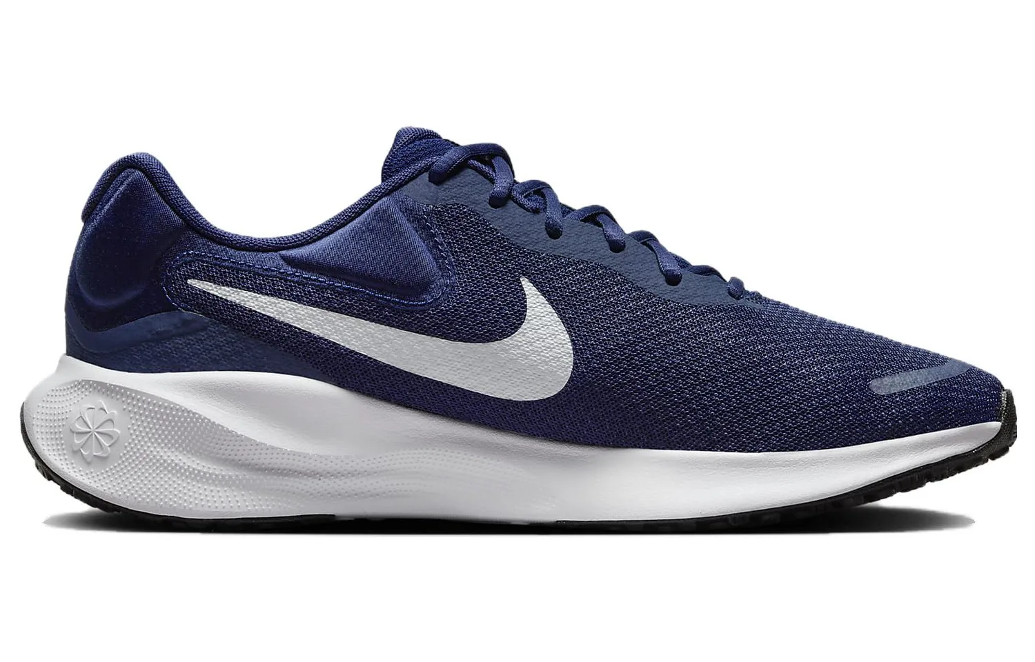 Nike Revolution 7 Midnight Navy Black White Pure Platinum — фото 3