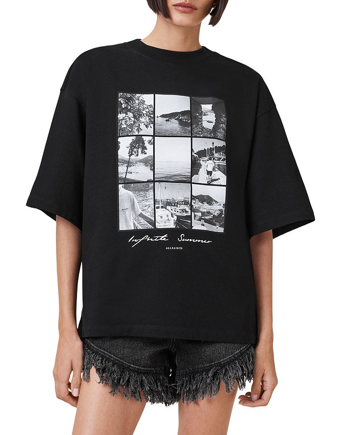 

Футболка оверсайз "Amelie" ALLSAINTS, черный