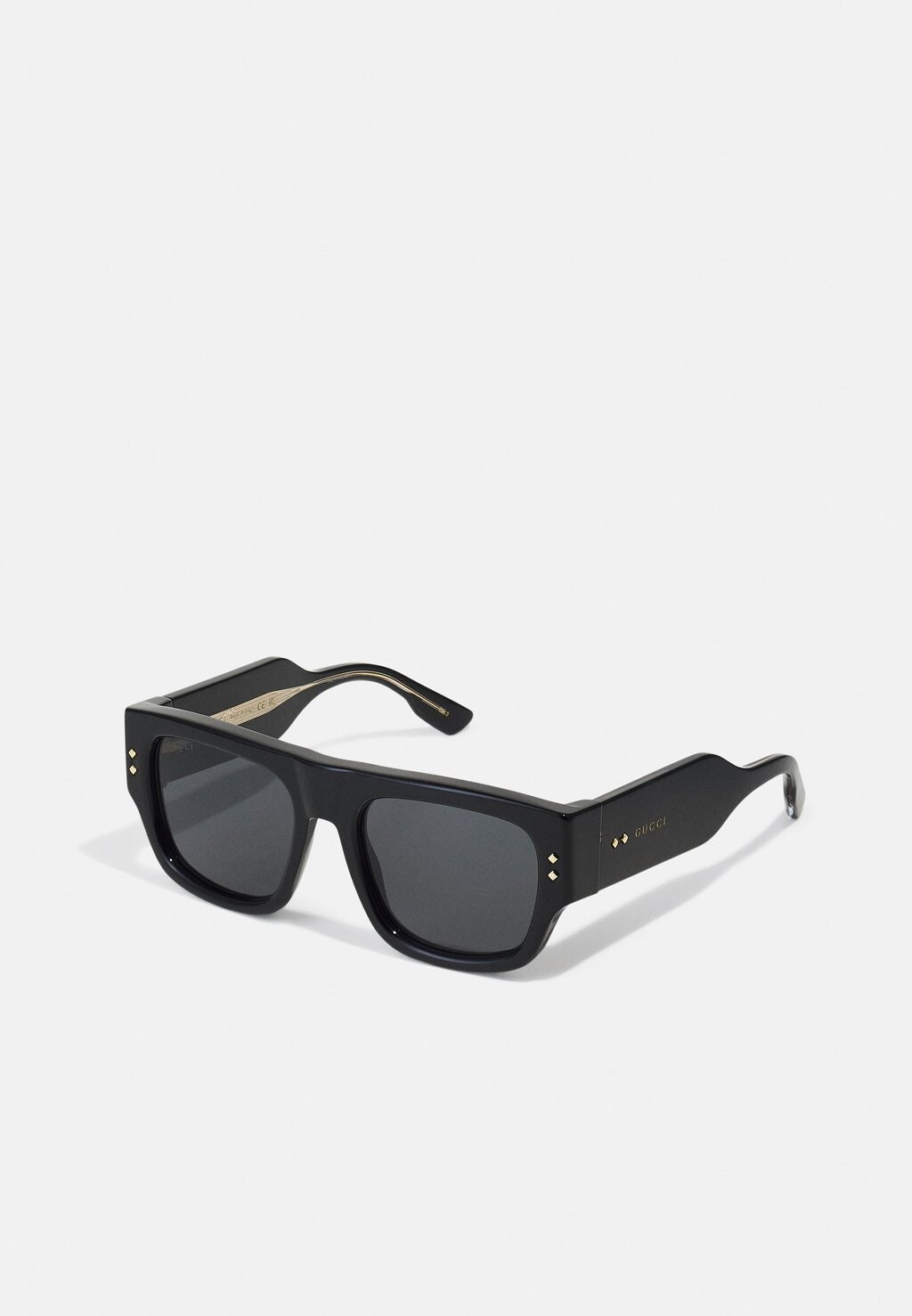 

Солнцезащитные очки Rivets Oversized Square Acetate Sunglasses Unisex Gucci, цвет black/grey