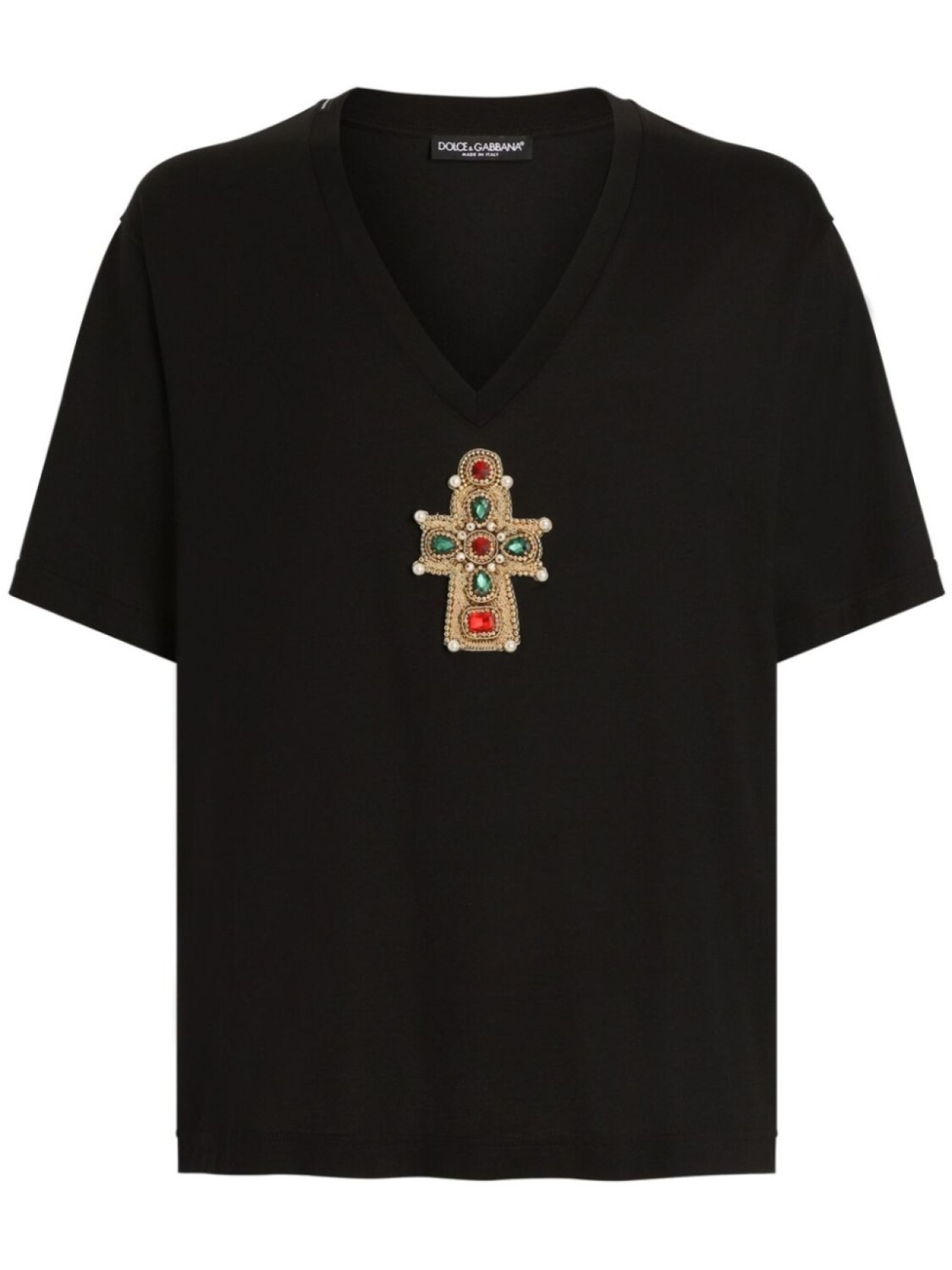

Футболка с нашивками Dolce & Gabbana, черный