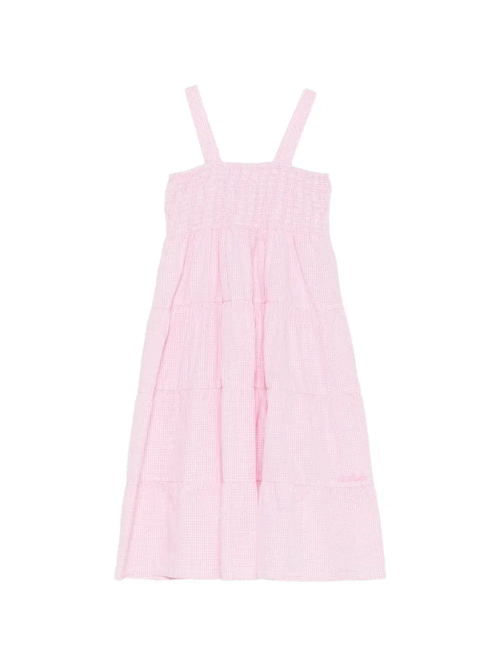 Платье Jemine в клетку гинем MC2 Saint Barth Kids, розовый