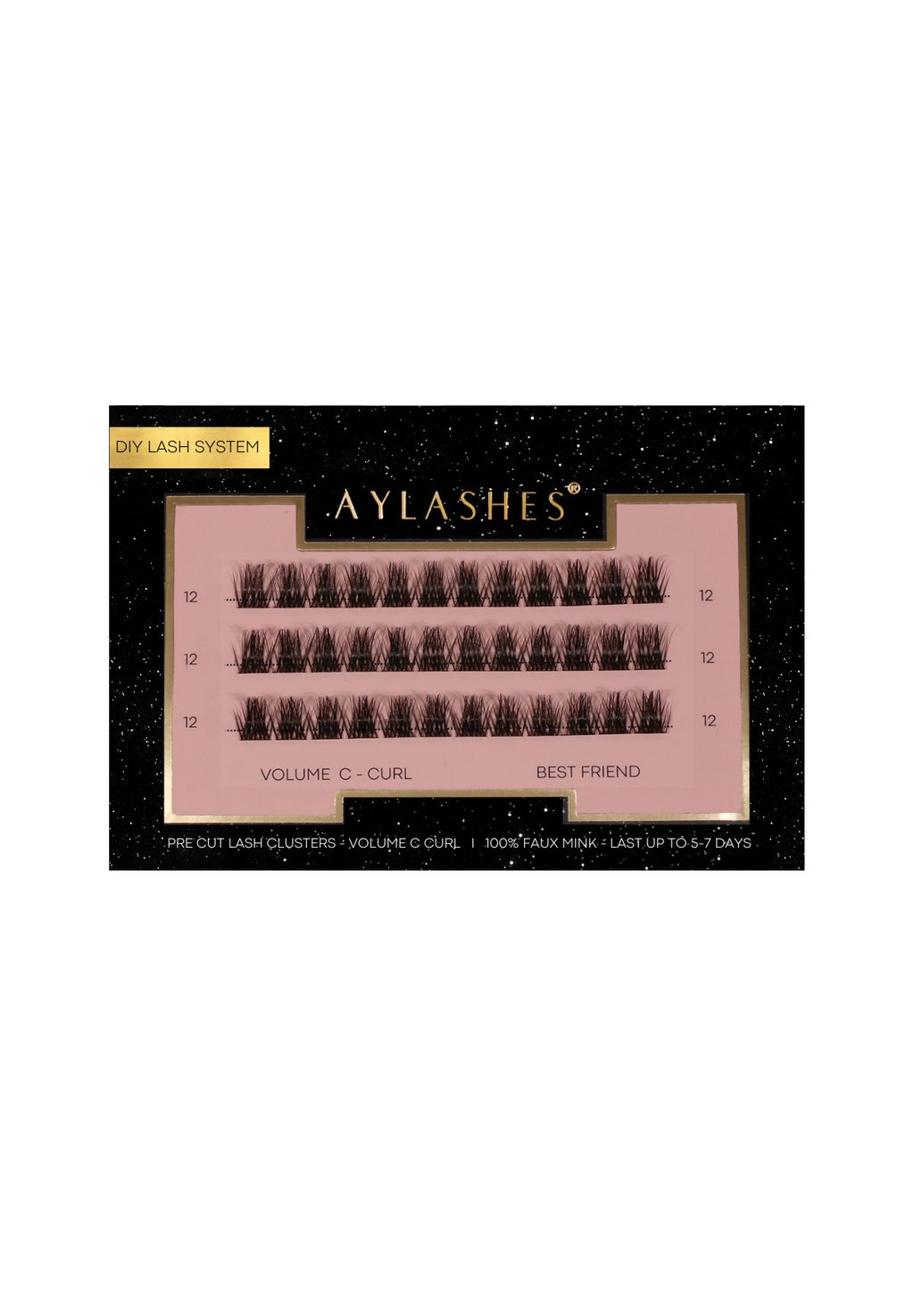 

Накладные ресницы AYLASHES KÜNSTLICHE WIMPERN BEST FRIEND Aylashes, черный