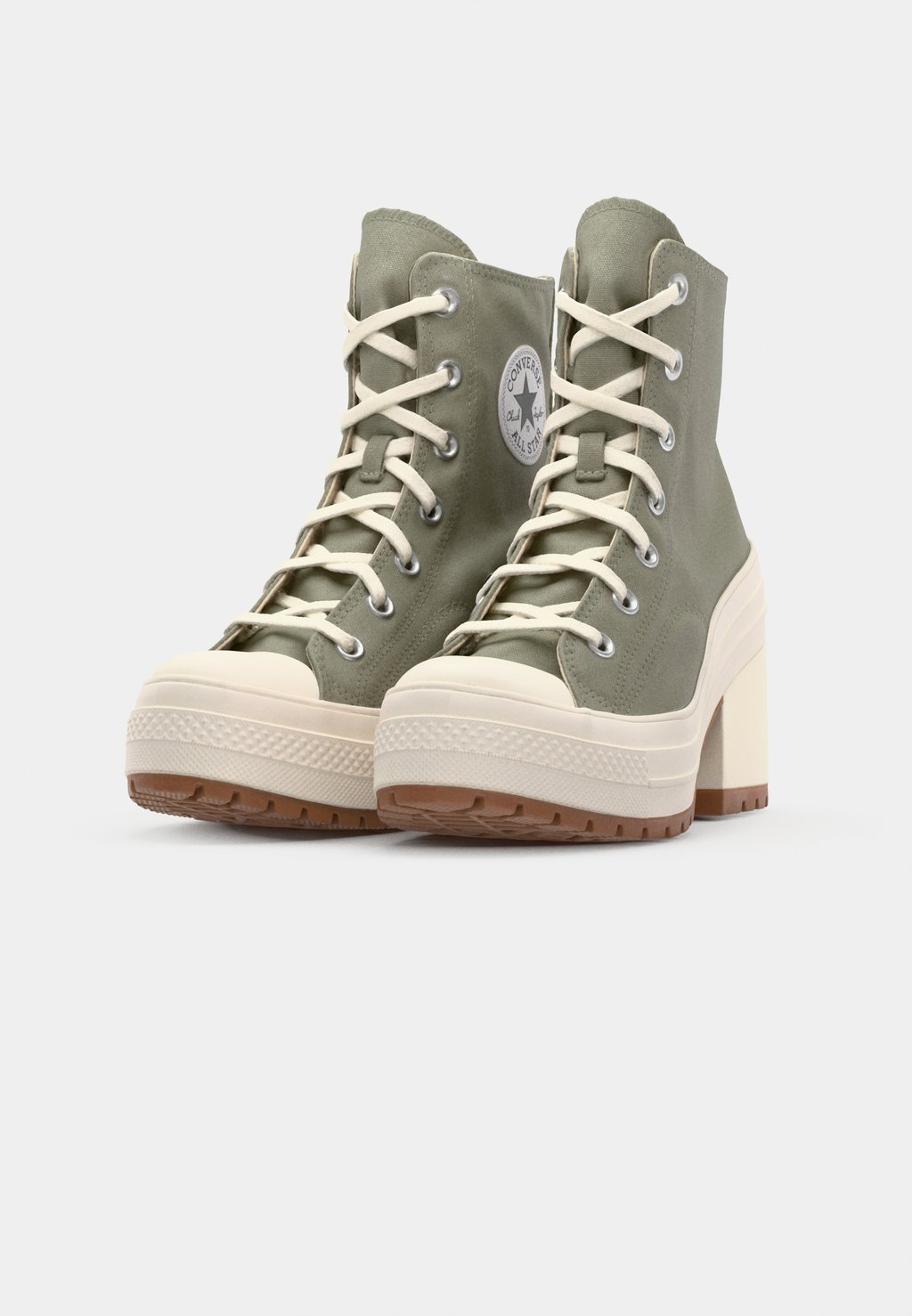 Высокие кроссовки CHUCK 70 DE LUXE HEEL Converse, хаки — фото 4