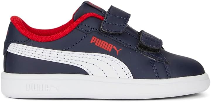 

Детские кроссовки Puma Smash на липучке (унисекс/детские), белый/красный/синий/темно-синий