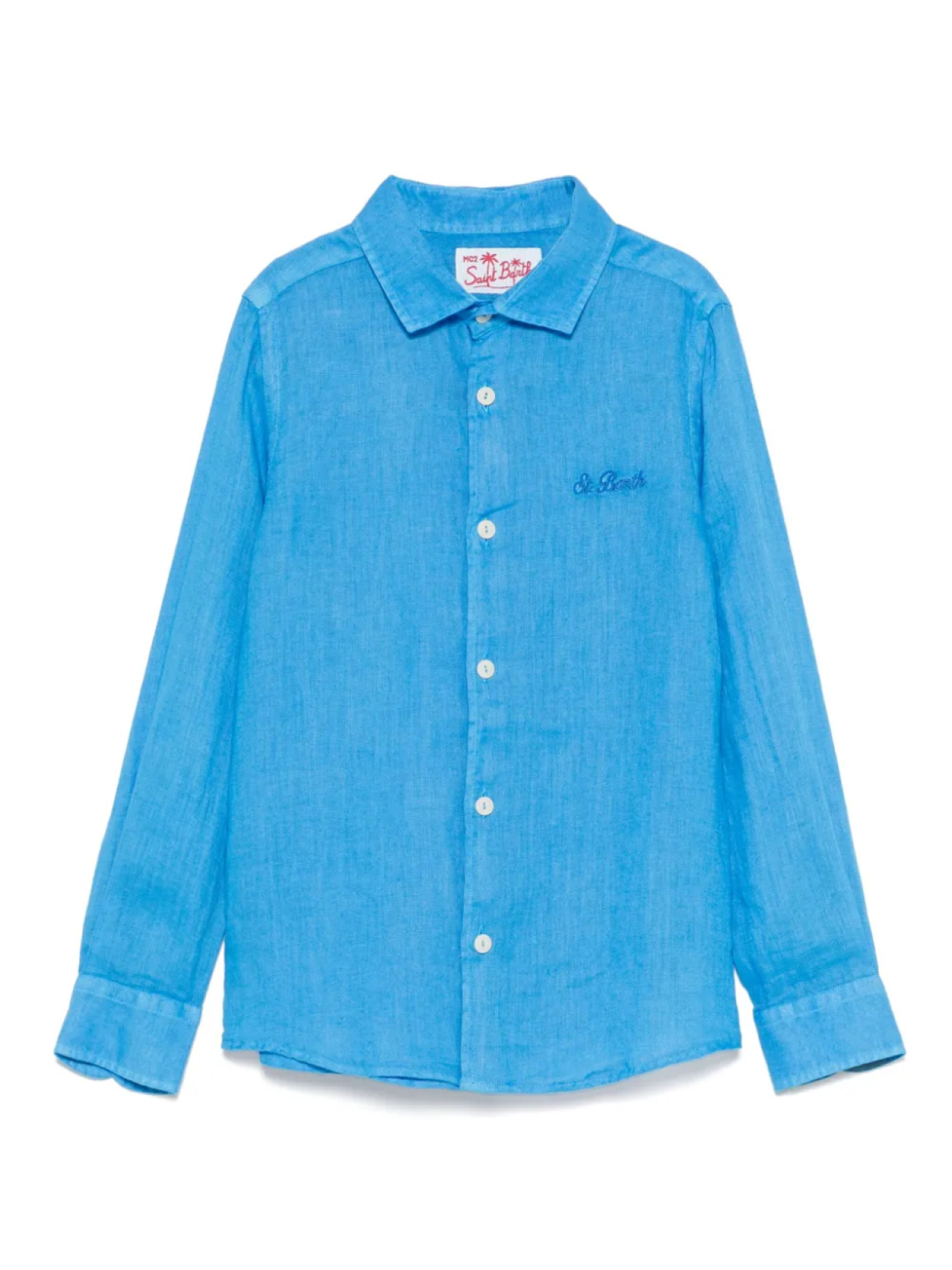 

Рубашка Agnes MC2 Saint Barth Kids, синий