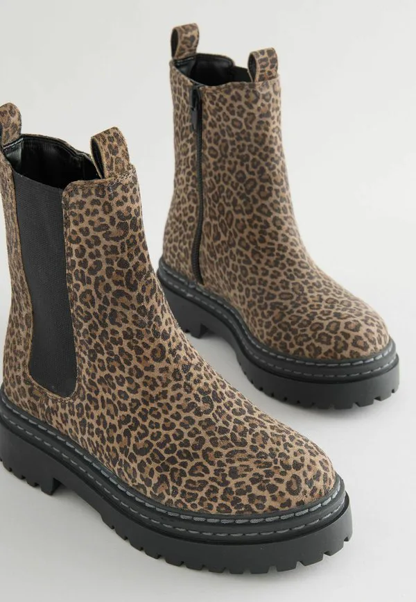 Массивные ботильоны челси классического кроя Next, Animal Leopard Print — фото 4