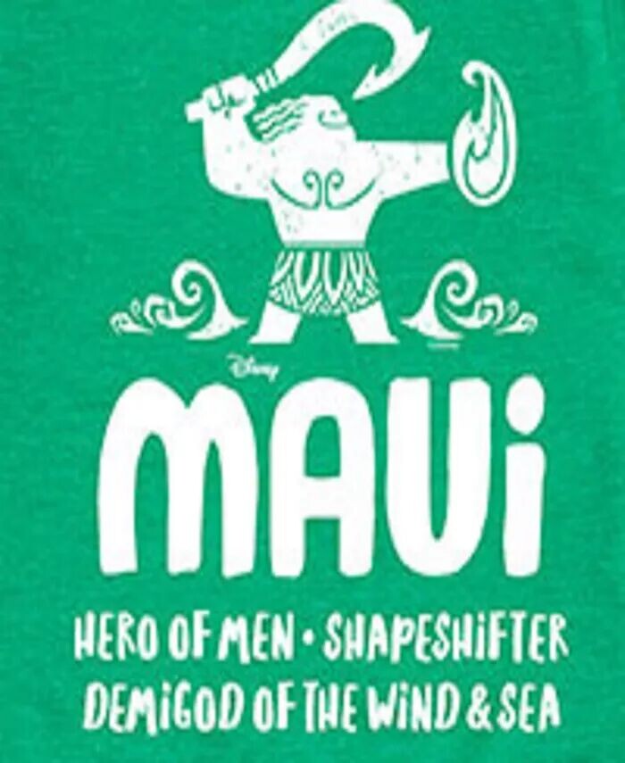 Футболка с рисунком Moana Maui от Big Boys Hybrid, зеленый — фото 3