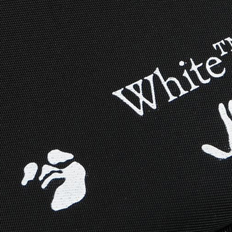 Кожаный поясной кошелек для монет мужской черный OFF-WHITE — фото 4