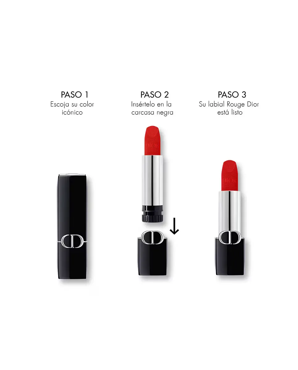 Пополнение запасов помады - 2 финиша: бархатный и сатиновый Dior, 100 Nude Look Aterciopelado — фото 3