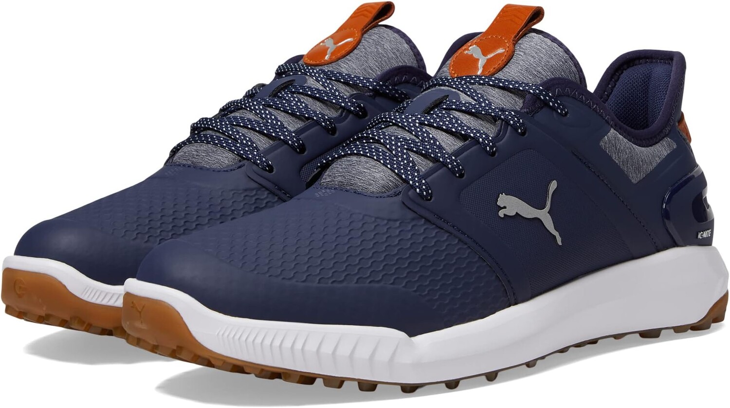

Кроссовки PUMA Golf Ignite Elevate Golf Shoes, цвет Puma Navy/Puma Silver, Синий, Кроссовки PUMA Golf Ignite Elevate Golf Shoes, цвет Puma Navy/Puma Silver