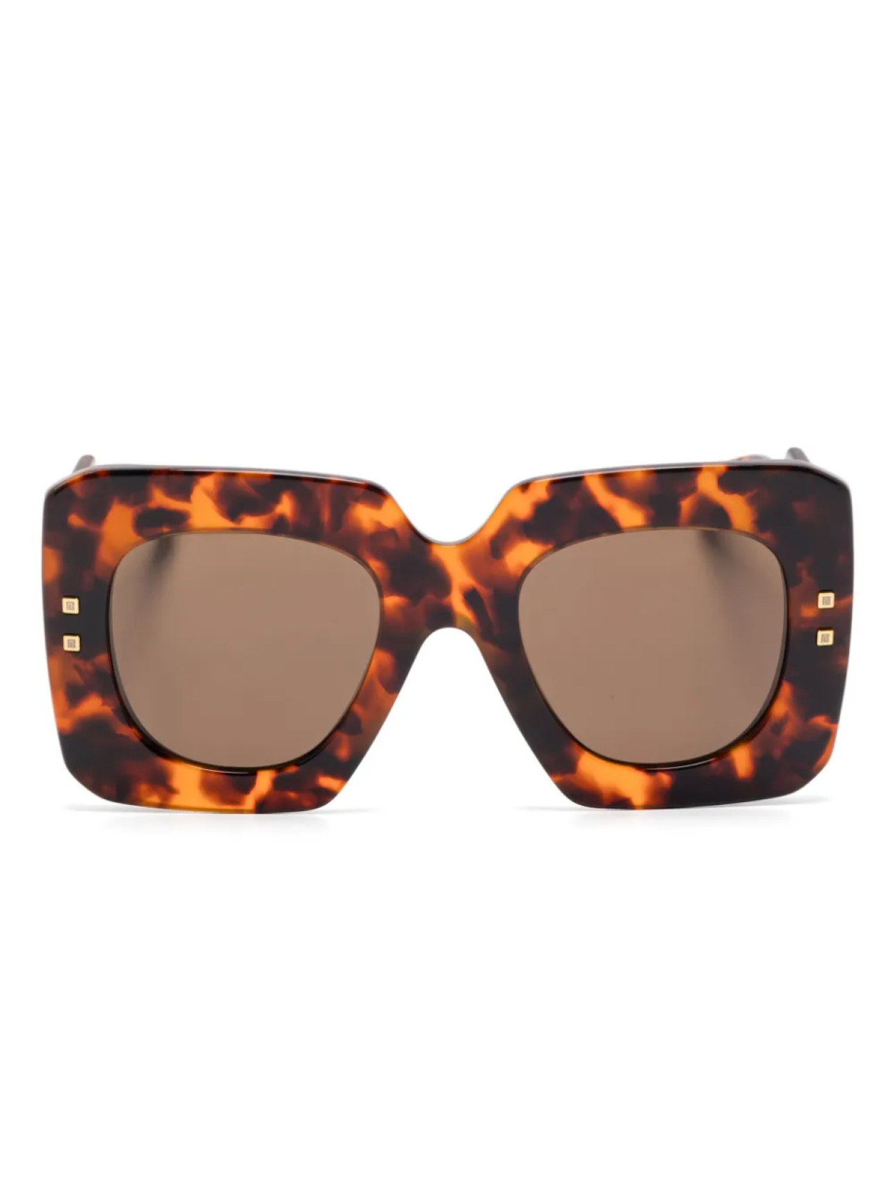 

Balmain Eyewear солнцезащитные очки в массивной оправе, коричневый