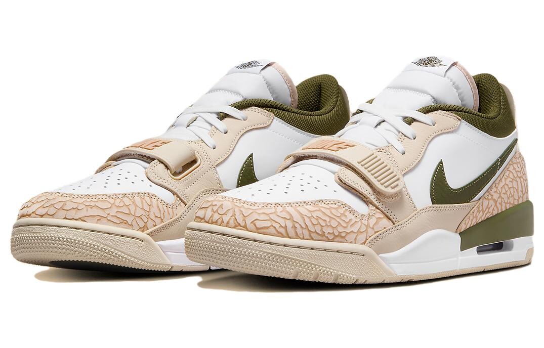 Мужские баскетбольные кроссовки Jordan Legacy 312 Vintage, Sanddrift/белый/грубый зеленый — фото 3