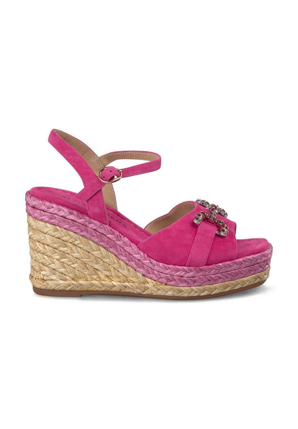 Босоножки на танкетке Platform sandals Alma en Pena, цвет Fucsia Jaspeado — фото 2