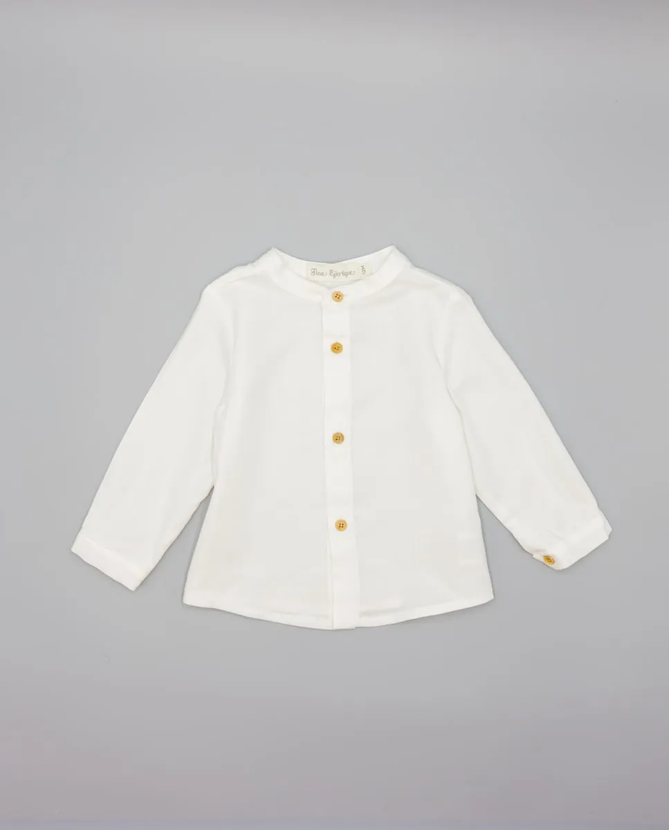 

Детская рубашка с воротником-стойкой Fina Ejerique, белый