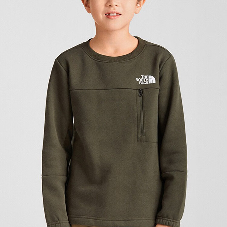 Детский свитшот THE NORTH FACE, цвет Army Green — фото 3