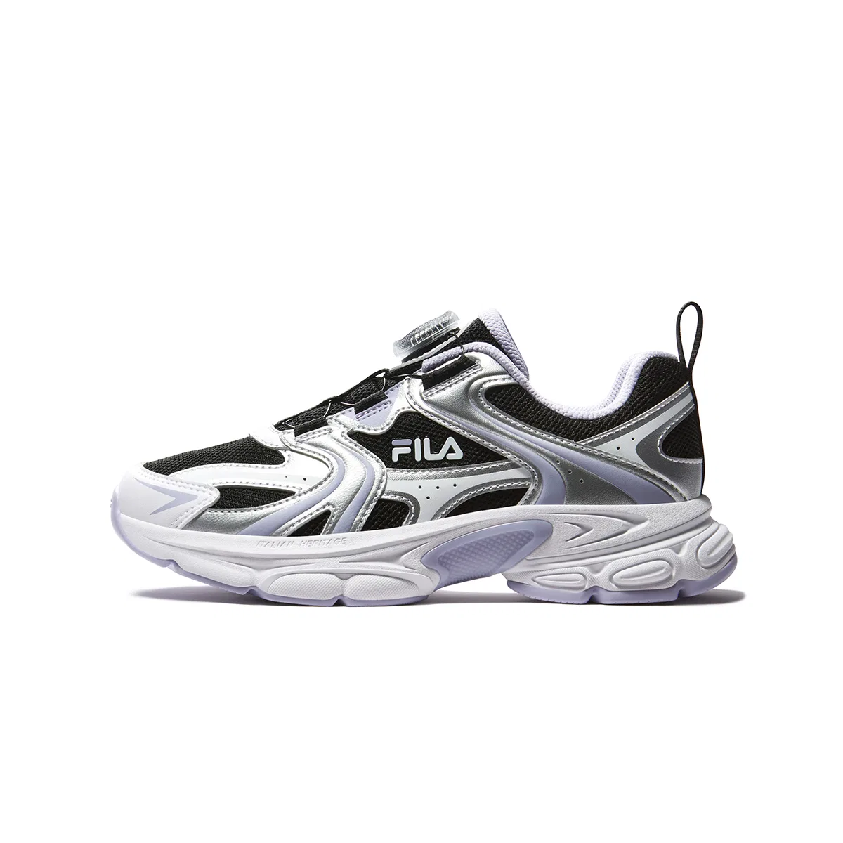 Кроссовки беговые Heritage FHT Cushioning FILA KIDS черно-белые