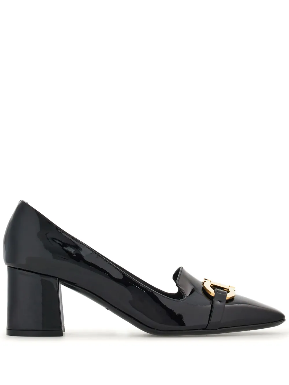 Туфли с пряжкой Gancini Ferragamo, черный