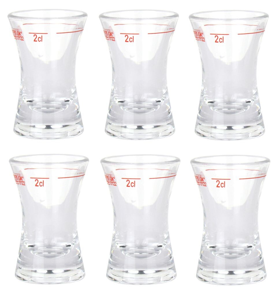 

6 рюмок 0,2 мл Stamper Stamperl Pinneken Pinnken Table Roc, прозрачный