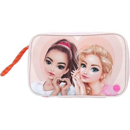 

TOPModel Beauty And Me складная косметичка розового цвета с узорчатой надписью и внутренним отделением разноцветного цвета Depesche