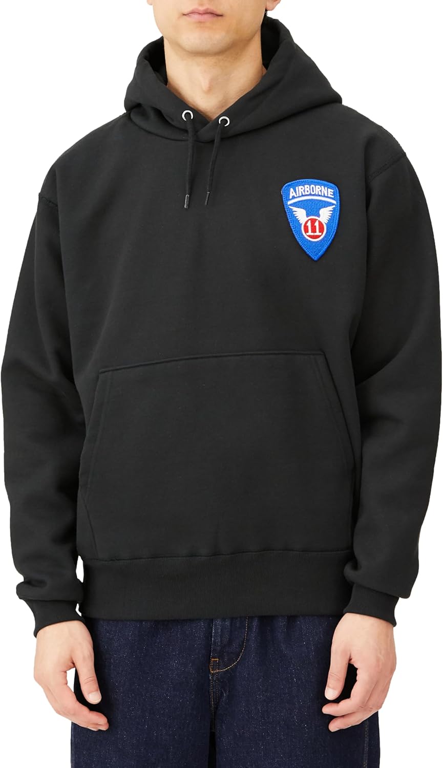 

Толстовка с капюшоном в стиле F, нашивка с гербом армии США, толстовка с флисовой подкладкой, черная, размер M F-Style