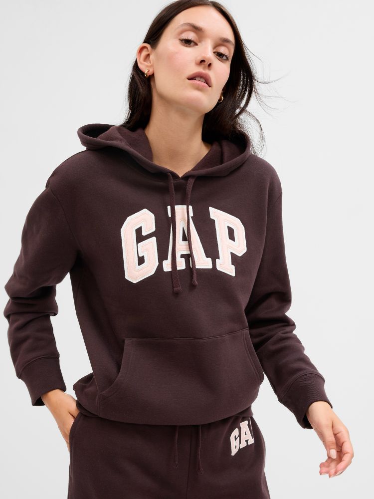 

Толстовка с логотипом и флисом Gap, коричневый